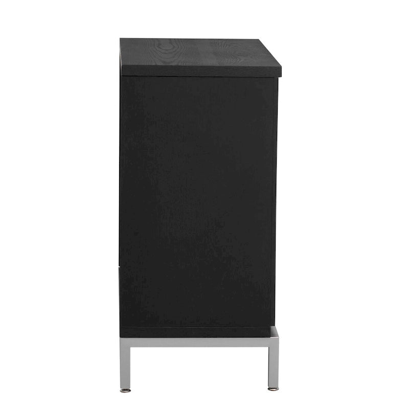 Credenza/Mobile Buffet in impiallacciatura di legno blu/nero – Singola, 34"L×15,5"P×31,9"H