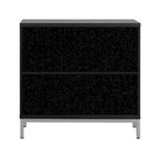 Credenza/Mobile Buffet in impiallacciatura di legno blu/nero – Singola, 34"L×15,5"P×31,9"H