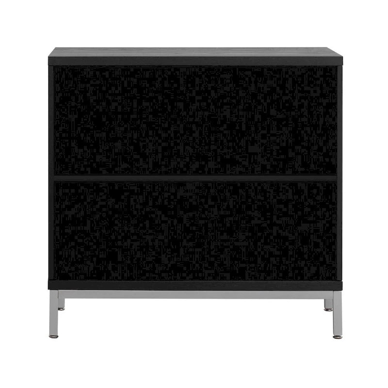 Credenza/Mobile Buffet in impiallacciatura di legno blu/nero – Singola, 34"L×15,5"P×31,9"H
