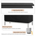 Credenza/Mobile Buffet in impiallacciatura di legno blu/nero – Singola, 34"L×15,5"P×31,9"H