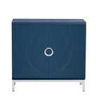 Credenza/Mobile Buffet in impiallacciatura di legno blu/nero – Singola, 34"L×15,5"P×31,9"H