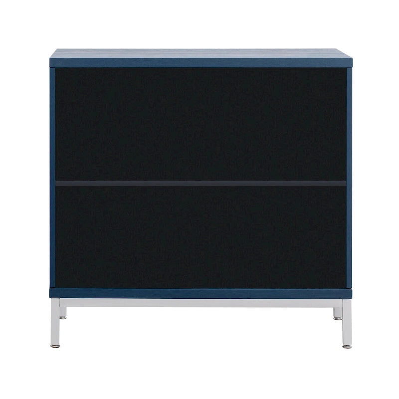 Credenza/Mobile Buffet in impiallacciatura di legno blu/nero – Singola, 34"L×15,5"P×31,9"H