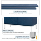 Credenza/Mobile Buffet in impiallacciatura di legno blu/nero – Singola, 34"L×15,5"P×31,9"H