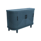 Credenza a 4 ante champagne/blu con ripiani regolabili