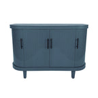 Credenza a 4 ante champagne/blu con ripiani regolabili