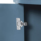 Credenza a 4 ante champagne/blu con ripiani regolabili