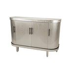 Credenza a 4 ante champagne/blu con ripiani regolabili