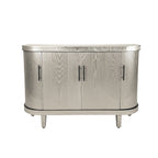 Credenza a 4 ante champagne/blu con ripiani regolabili