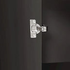 Credenza a 4 ante champagne/blu con ripiani regolabili