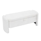 Pouf contenitore ovale grigio, panca poggiapiedi in tessuto ciniglia, 1-2 posti a sedere