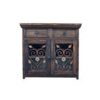 Handmade Solid Reclaimed Barn Wood & Wrought Iron Hardware Buffet & Sideboard 39  Width - N/A
