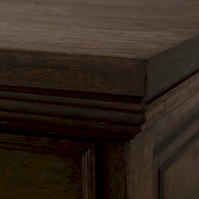 Credenza/Buffet in Legno Rustico Riciclato e Ferro Battuto Marrone, 99 cm di Larghezza, Montaggio senza Aiuto (1 persona)