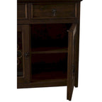 Credenza/Buffet in Legno Rustico Riciclato e Ferro Battuto Marrone, 99 cm di Larghezza, Montaggio senza Aiuto (1 persona)