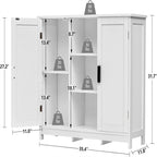 Credenza/mobiletto da soggiorno/credenza moderna con 2 ante e 4 ripiani, in bianco/nero/marrone/legno naturale