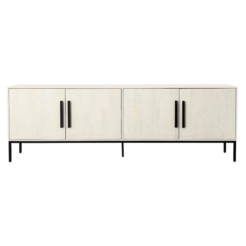 Madia in legno di mango bianco sporco, L 96", montaggio individuale