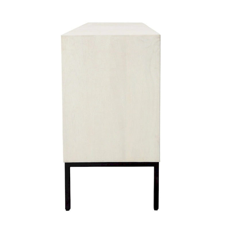 Madia in legno di mango bianco sporco, L 96", montaggio individuale