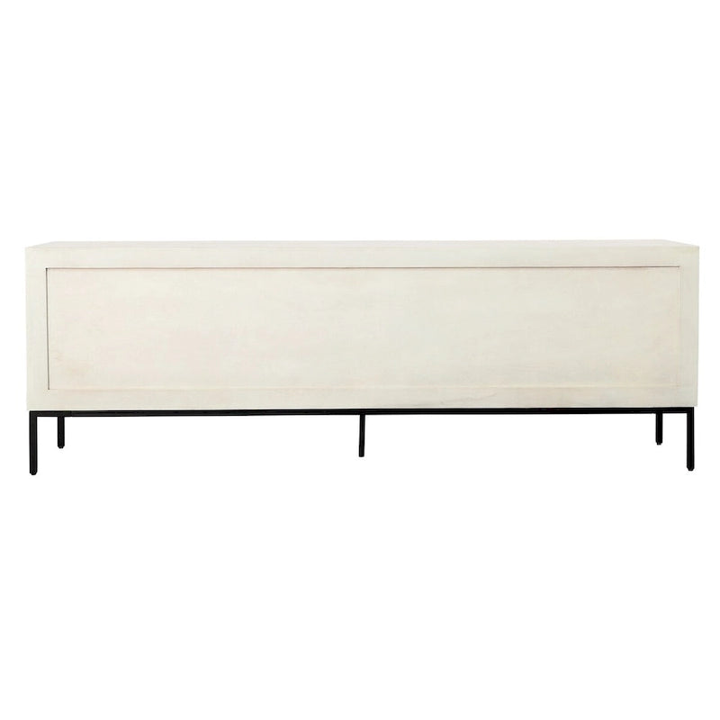 Madia in legno di mango bianco sporco, L 96", montaggio individuale