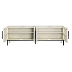 Madia in legno di mango bianco sporco, L 96", montaggio individuale