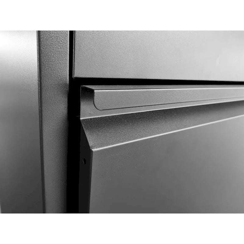 Armadietto classificatore verticale in metallo, 2 cassetti, utente singolo, bianco/nero