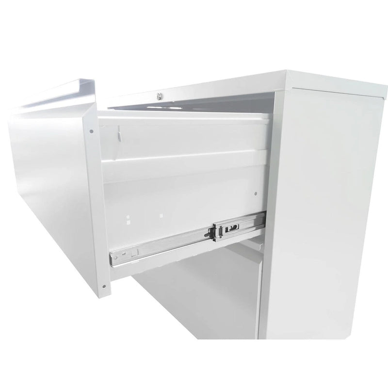 Armadietto classificatore verticale in metallo, 2 cassetti, utente singolo, bianco/nero