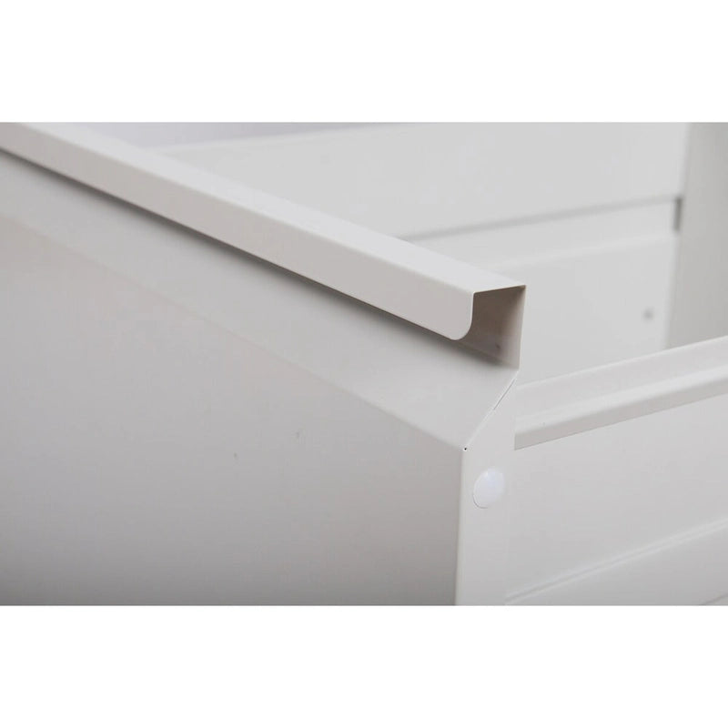 Armadietto classificatore verticale in metallo, 2 cassetti, utente singolo, bianco/nero