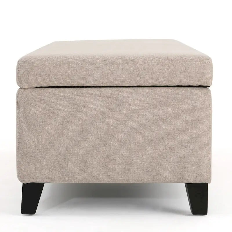 Panca contenitore imbottita con coperchio – Grigio scuro / Blu navy / Grano, 2 posti