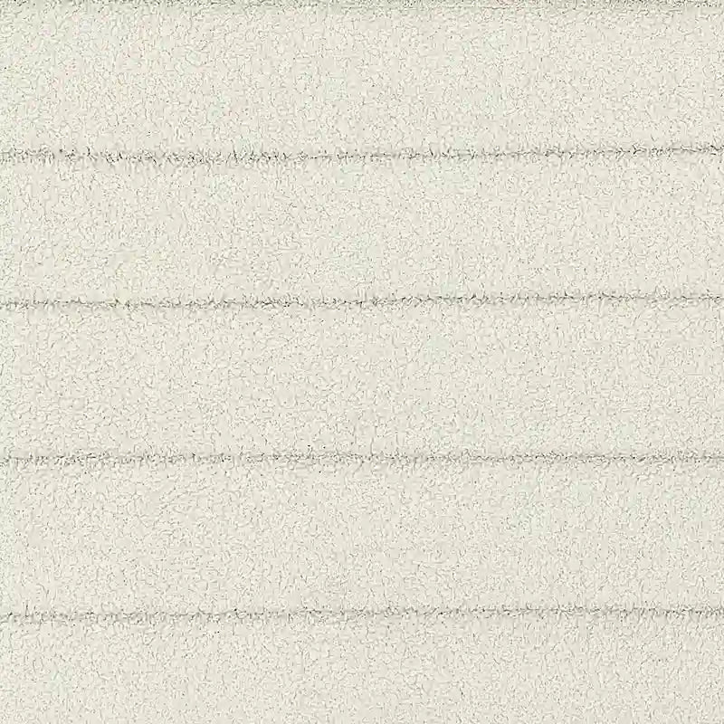 Panca ottomana contenitore ovale in tessuto bouclé bianca/nera/crema, sedile singolo