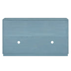 Credenza retrò a 4 ante nera/blu navy con ripiani regolabili, montaggio a 1 persona