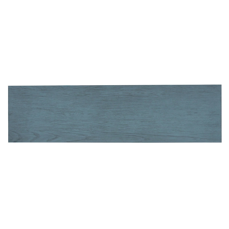 Credenza retrò a 4 ante nera/blu navy con ripiani regolabili, montaggio a 1 persona