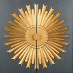 Mobiletto accentato Sunburst marrone a 2 ante, finitura legno, unità singola