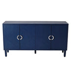 Credenza a 4 ante blu notte / champagne
