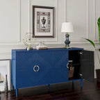 Credenza a 4 ante blu notte / champagne