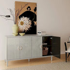 Credenza a 4 ante blu notte / champagne