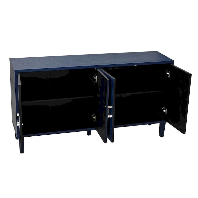 Credenza a 4 ante blu notte / champagne