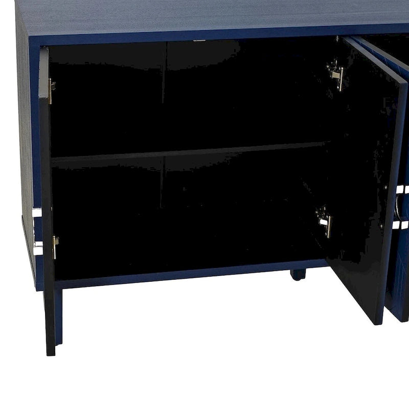 Credenza a 4 ante blu notte / champagne