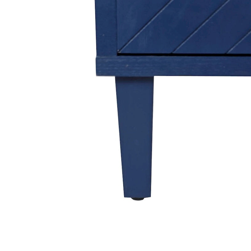 Credenza a 4 ante blu notte / champagne