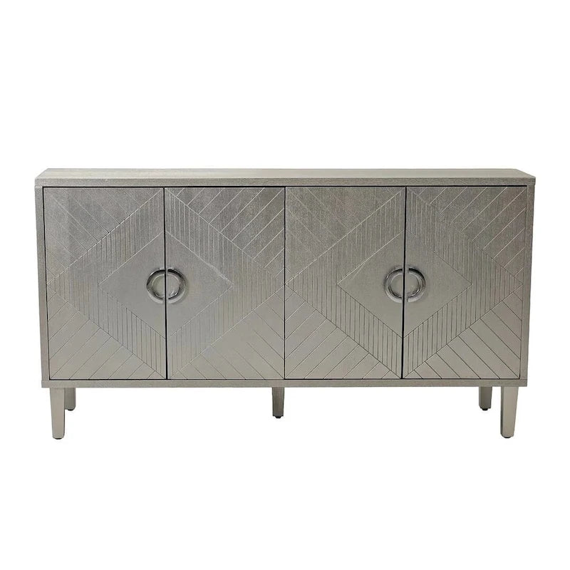 Credenza a 4 ante blu notte / champagne
