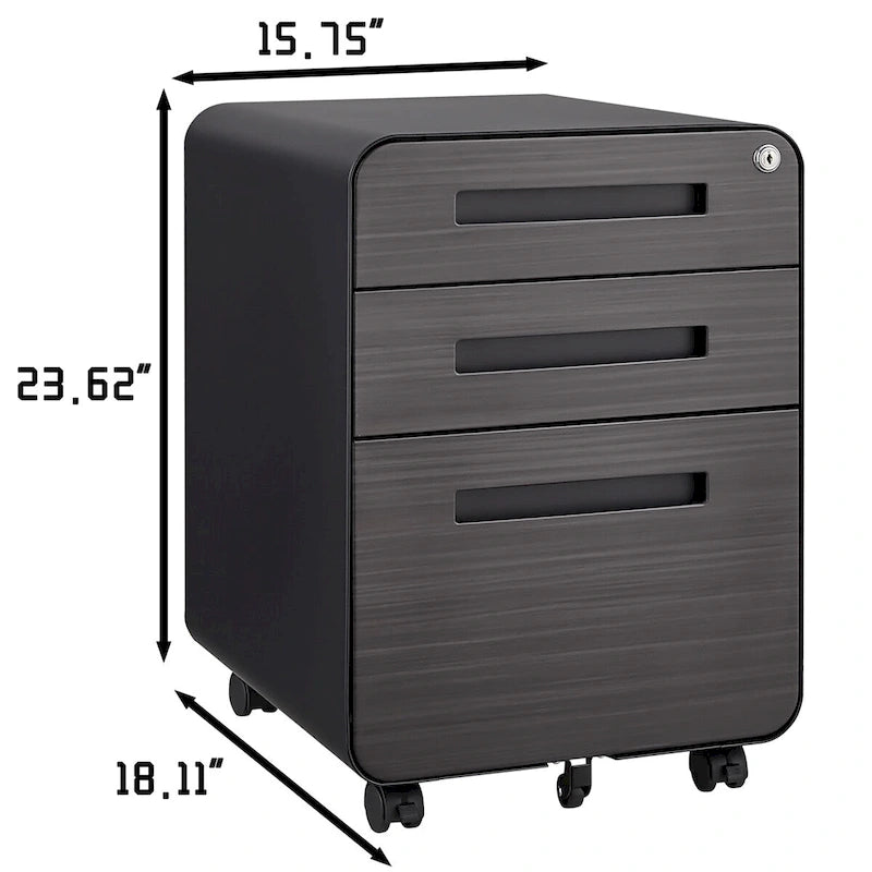Mobiletto d'Appoggio Brown 2 Ante con Motivo a Raggi, Stile Art Déco