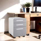 Mobiletto d'Appoggio Brown 2 Ante con Motivo a Raggi, Stile Art Déco