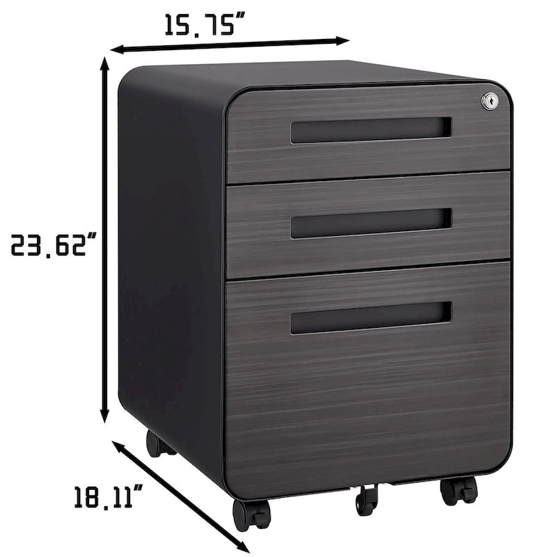 Mobiletto d'Appoggio Brown 2 Ante con Motivo a Raggi, Stile Art Déco