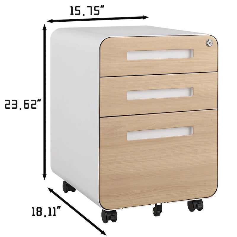 Mobiletto d'Appoggio Brown 2 Ante con Motivo a Raggi, Stile Art Déco