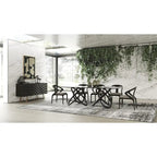 Credenza Modrest Finley Mid-Century nera e oro