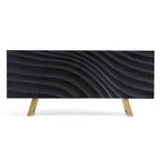 Credenza Modrest Finley Mid-Century nera e oro