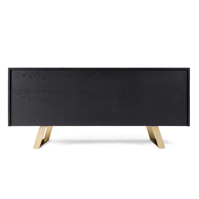 Credenza Modrest Finley Mid-Century nera e oro