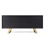 Credenza Modrest Finley Mid-Century nera e oro