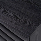 Credenza Modrest Finley Mid-Century nera e oro