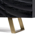 Credenza Modrest Finley Mid-Century nera e oro