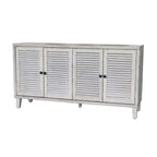 Mobile credenza 4 ante con persiana in legno naturale lavato