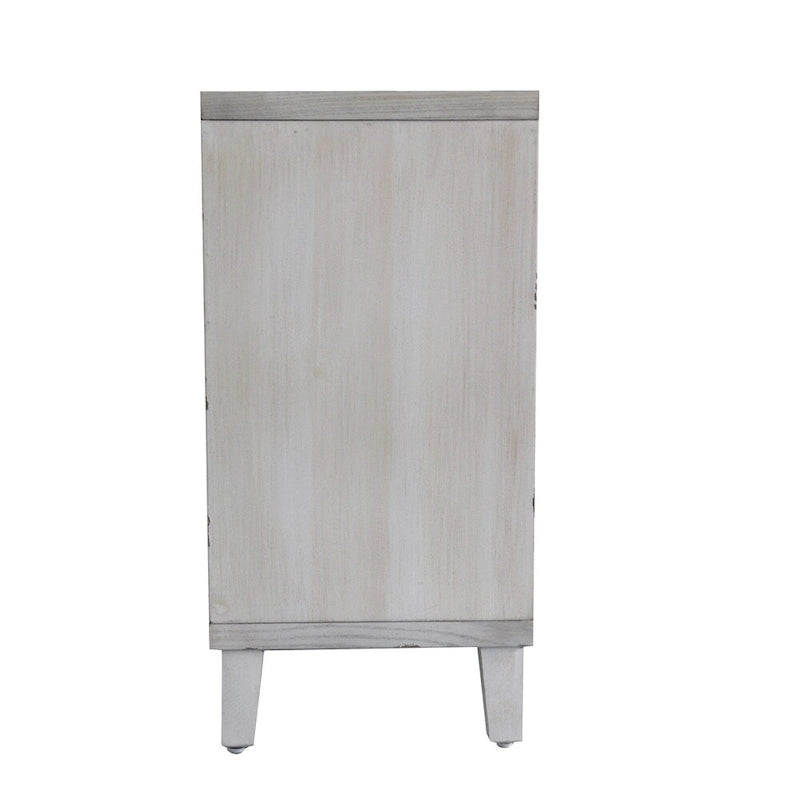 Mobile credenza 4 ante con persiana in legno naturale lavato