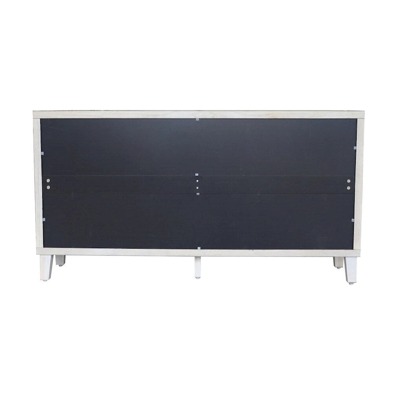 Mobile credenza 4 ante con persiana in legno naturale lavato